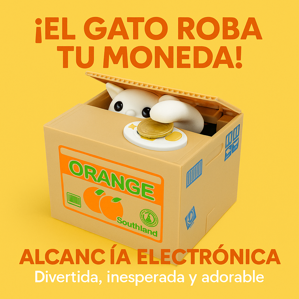 Alcancía Gato Roba Monedas