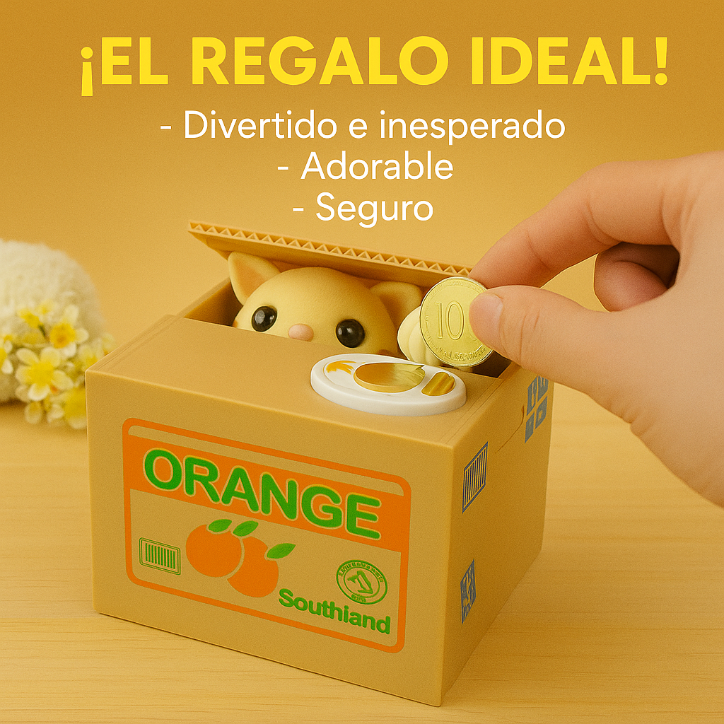 Alcancía Gato Roba Monedas