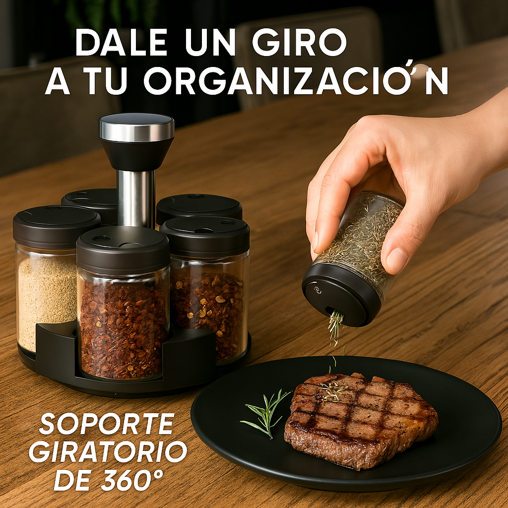 Especiero Condimentero Giratorio 360°